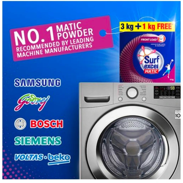 Surf Excel Matic Front Load Detergent Powder - Buy 4KG Get 2KG Free