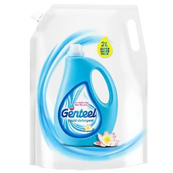 Genteel Liquid Detergent - Strong Formula, No Residue, Soft On Hands - 2KG