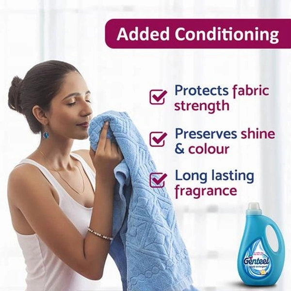 Genteel Liquid Detergent - Strong Formula, No Residue, Soft On Hands - 2KG