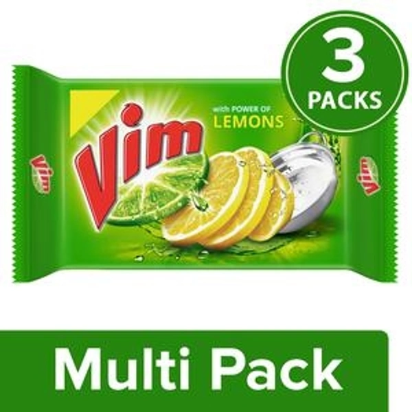 Vim Dishwash Bar Lemon - 3x140g