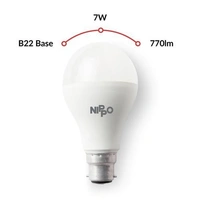Nippo LED Bulb - 7 W, Cool Daylight, B22 Base - 1