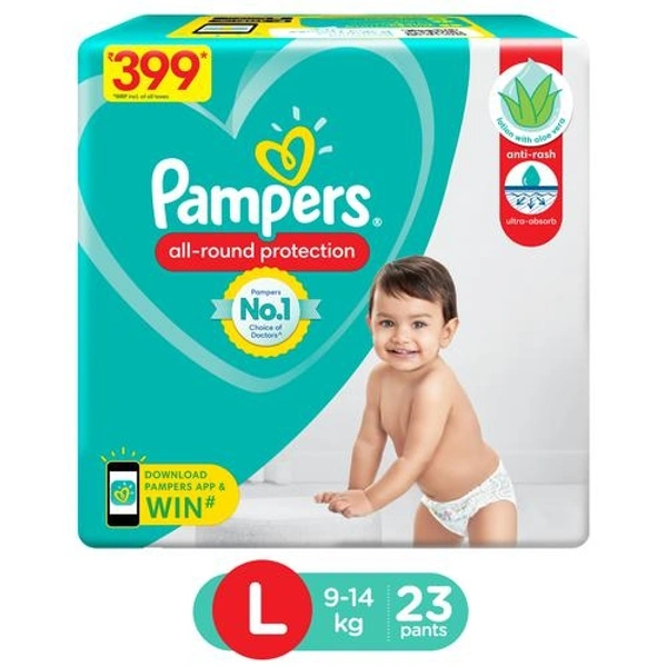 Pampers Diaper Pants - Large, 9-14kg - 23pcs