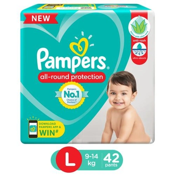 Pampers Diaper Pants - Large, 9-14kg - 42pcs