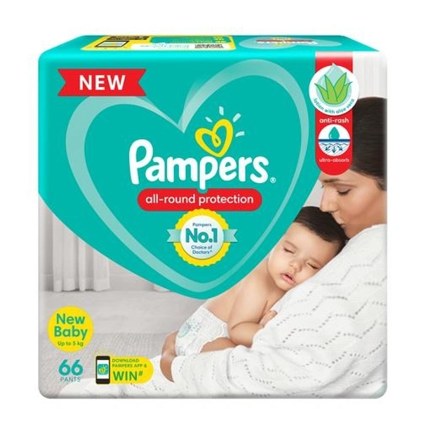 Pampers Diaper Pants - New Born, Upto 5kg - 66pcs