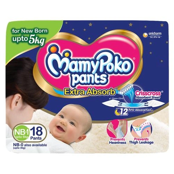 MamypokoMamypoko Pants - Extra Absorb Diaper For New Born - 18pcs