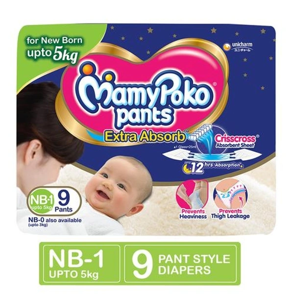 MamypokoMamypoko Pants - Extra Absorb Diaper For New Born - 9pcs