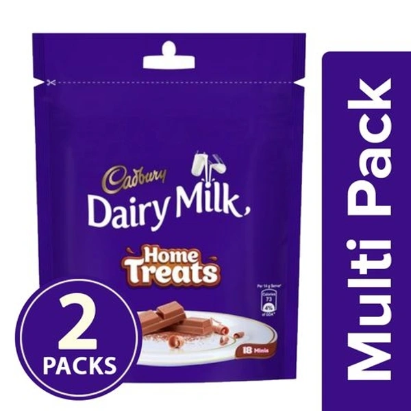 Cadbury Dairy Milk Chocolate Home Treats Pack - 2X126g