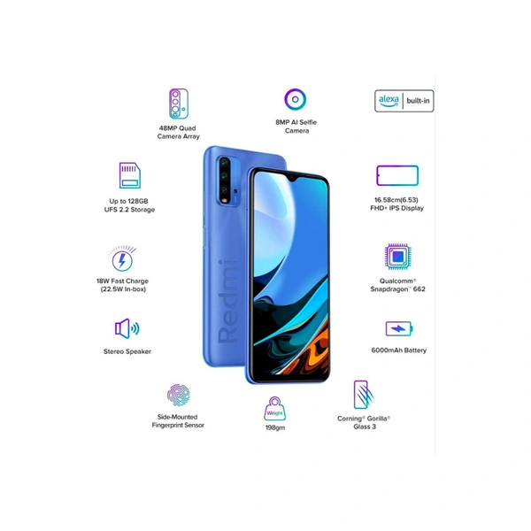 Redmi 9 Power - Blazing Blue, 4GB / 64GB