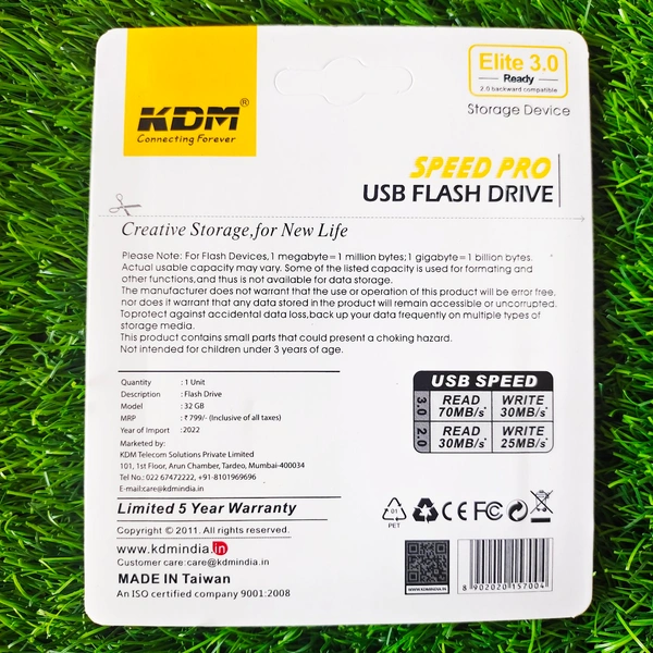 KDM 32 GB 3.0 Speed Pro Pendrive - 32 GB, 3.0, 5 Year