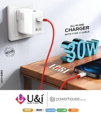 U&i 30 Watt Fast Charger - 6 Month