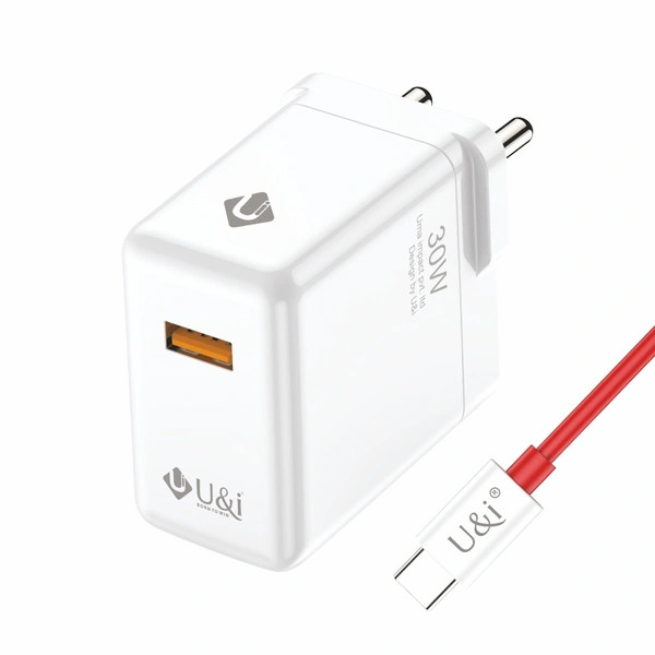 U&i 30 Watt Fast Charger - 6 Month