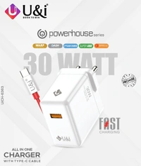 U&i 30 Watt Fast Charger - 6 Month