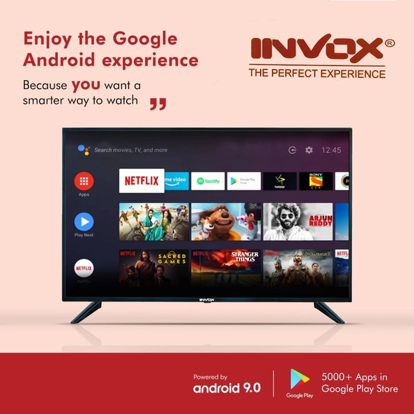 Invox Smart Led TV - 43 Inch, 1 Year Warranty, Glass Panel