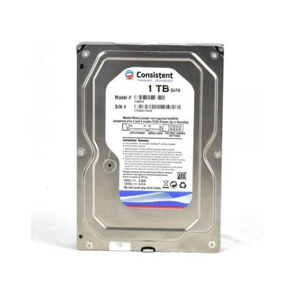 Consistent 1TB Hard Disk - 1 TB, 2 Year