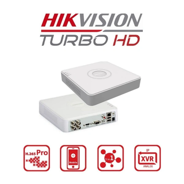 Hikvision 1080P Lite Full HD 4 Channel DVR  - 1 Year