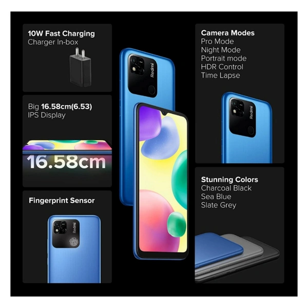 Xiaomi Redmi 10A Sport - 1Year, 6GB 128GB, Sea Blue