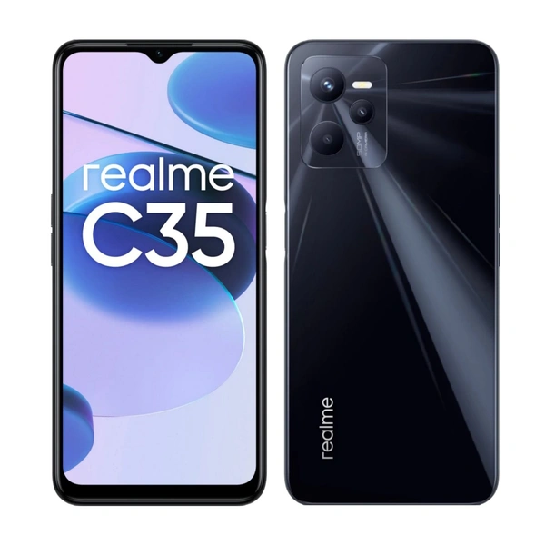 Realme C35 - 4GB 64GB, 1 Year, Glowing Black