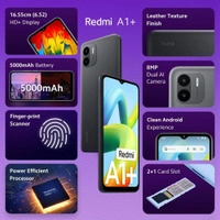 Redmi A1 Plus - Black, 2GB / 32GB, 1 Year