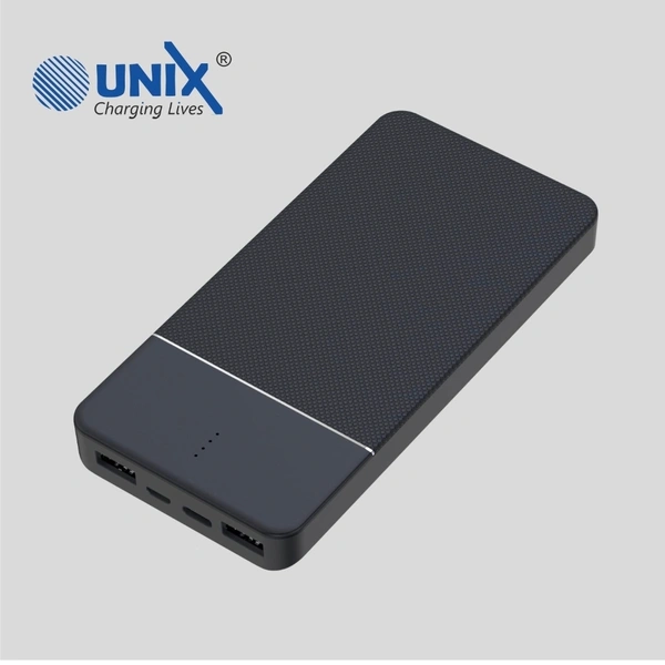 Unix 10000 mAh Power Bank Dual Fast Charging - Black