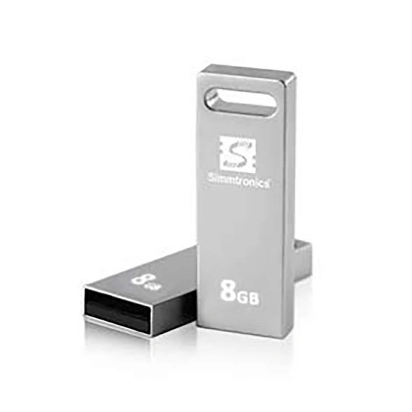 Simmtronics 8 GB USB Flash Drive with Metal Body - 8GB, 6 Month