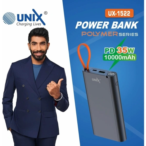 Unix 10000 MAh Power Bank Dual Fast Charging - 6 Month