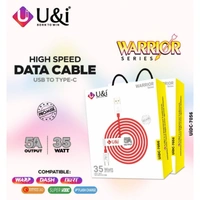 U&i Type-C Warrior Series 35 Watt Fast Charging Data Cable - Red, 1.5 Meter, 180 Days