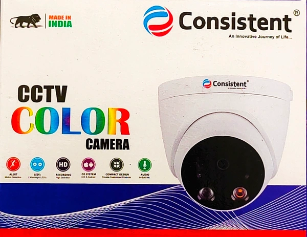 Consistent  4 MP + IP Dome Camera + Night Vision +Mic Indoor IP Camera - 1 Year
