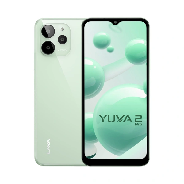 Lava Yuva 2 Pro - Glass Green, 4GB+3GB* Ram / 64GB Rom, 1 Year