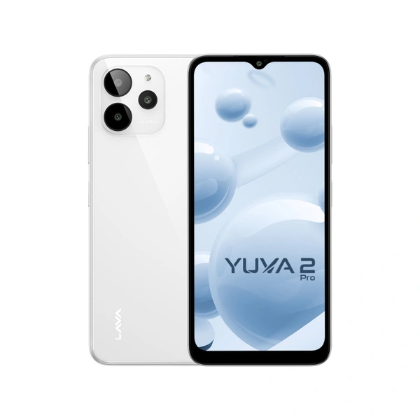 Lava Yuva 2 Pro - Glass White, 4GB+3GB* Ram / 64GB Rom, 1 Year