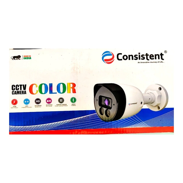 Consistent  4 MP + IP Bullet Camera + Night Vision +Mic Outdoor IP Camera - 1 Year