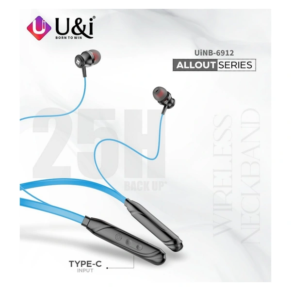 U&i Allout Series 25H Battery Backup Wireless Neckband  - No