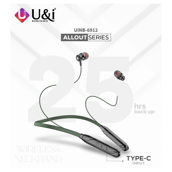 U&i Allout Series 25H Battery Backup Wireless Neckband  - No