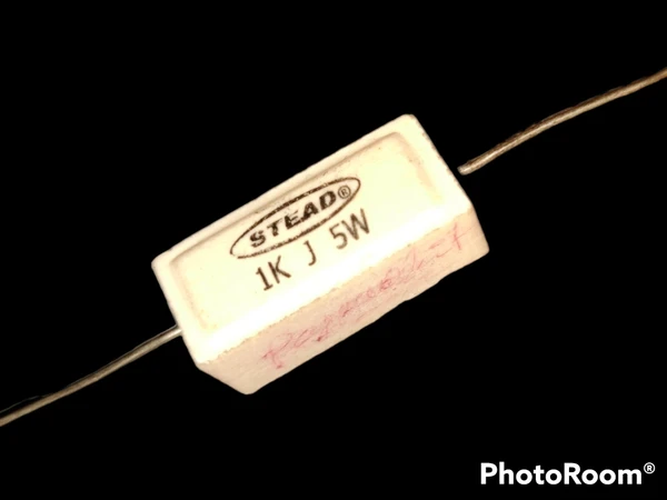 1K/5w Fusible Resistor - Fusible, 5%, Stead