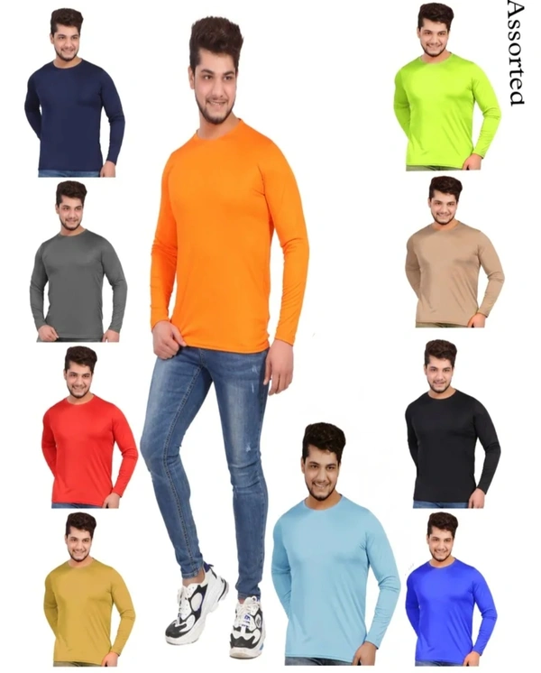 Polyester Solid Regular Fit Round neck t-shirt - XXL