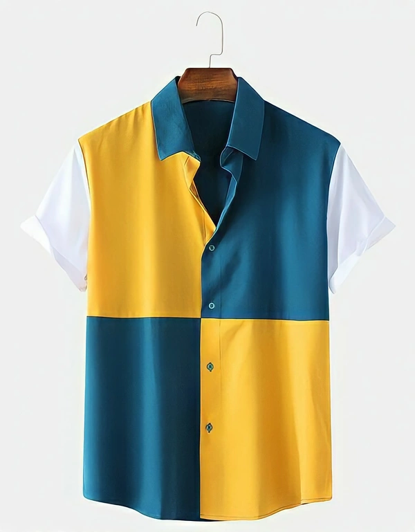 Men's Printed Casual Shirt - L