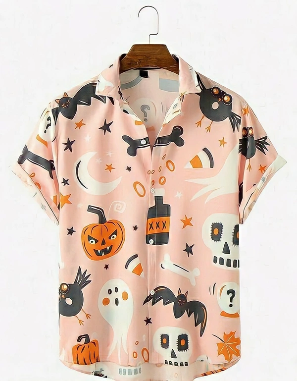 Printed Men's Casual Shirt  - M