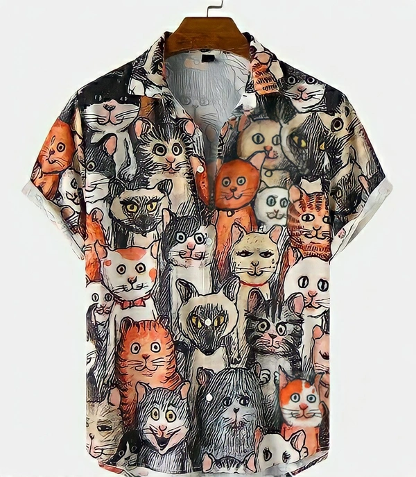 Printed Shirt for Men - XL