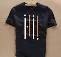 FASHLOOK NAVY FOUR LINE T SHIRT FOR MEN - white, XL