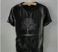 Navy Tree T Shirt - white, L