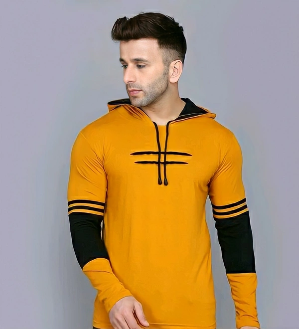 Trendy Mens T-shirt - XL, yellow
