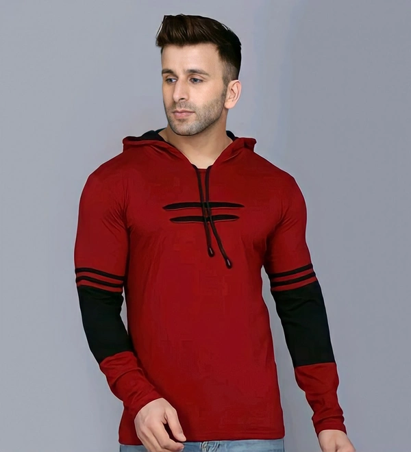 Trendy Mens T-shirt - red, L