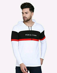 SHAPPHR Color Block Men Hooded Neck - black, M