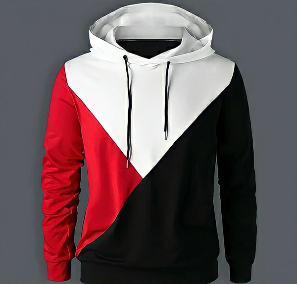 EYEBOGLER Men's Hooded Neck Cotton Blended   - red, XL
