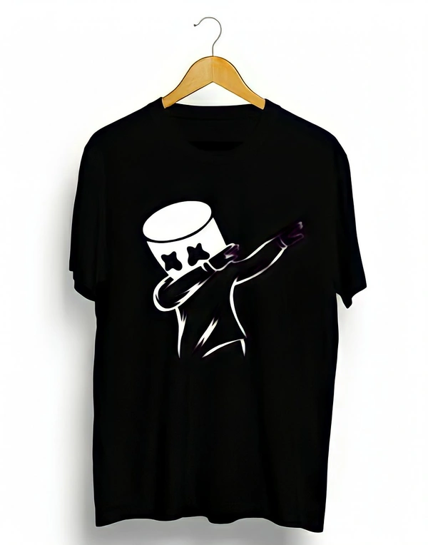 Fancy Knit Pure Cotton Printed Men's T-shirt - XL
