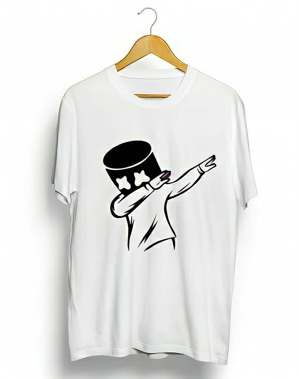Fancy Knit Pure Cotton Printed Men's T-shirt - M