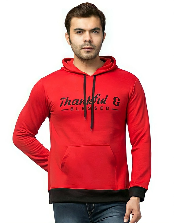 Printed Full Sleeve Men Hoodies - L