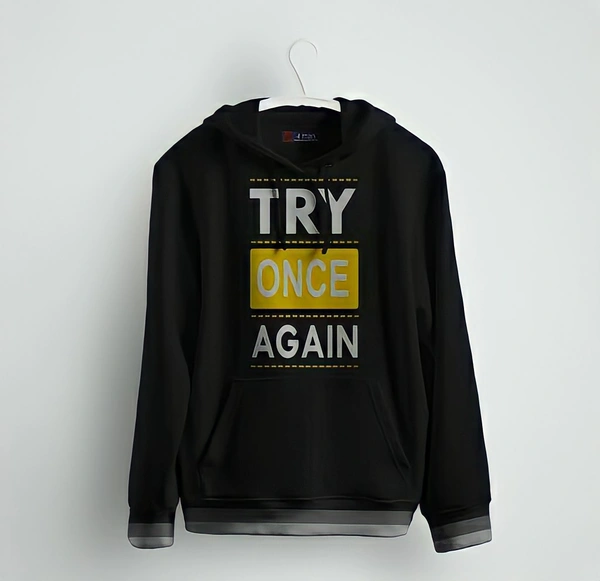 Try Once Again Hoodie For Men - L