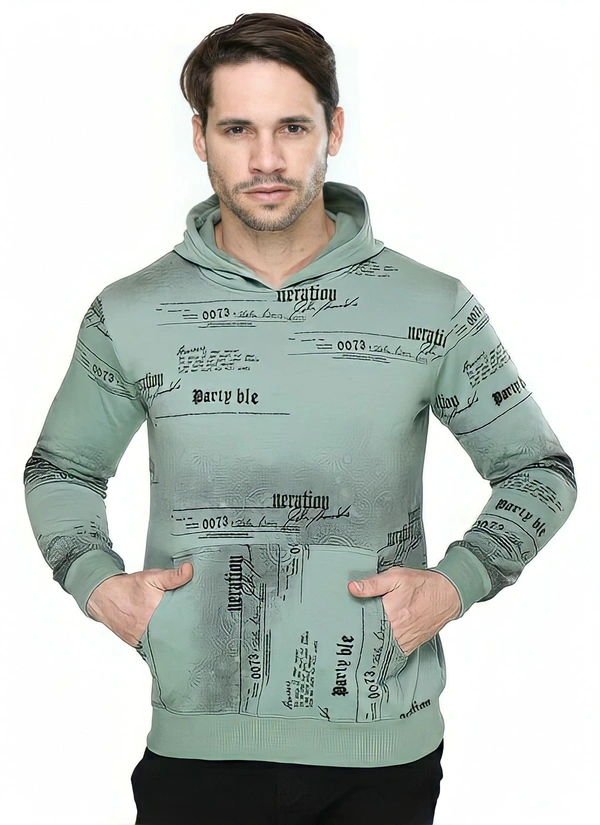 SHAUN Men Hooded Printed Sweatshirt - XL