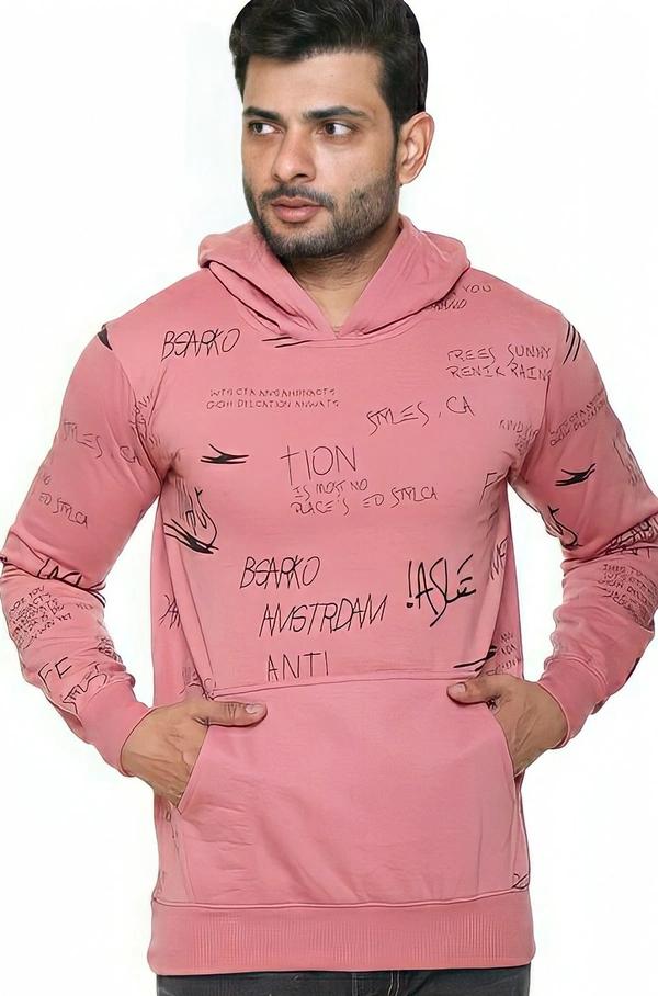 SHAUN Men Hooded Printed Sweatshirt - L