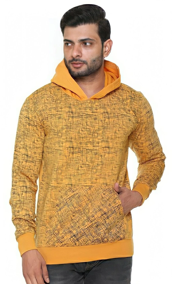 SHAUN Men Hooded Printed Sweatshirt - L